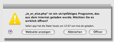 Programm Warnung